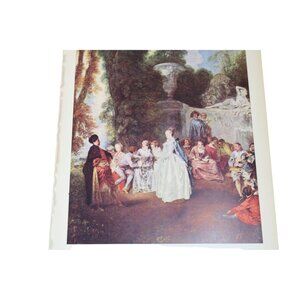Watteau Fete Champetre Print Vintage 93418 French School